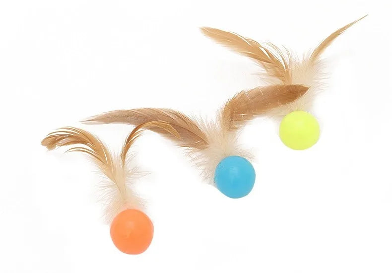 Cat Feathered Ball Toy