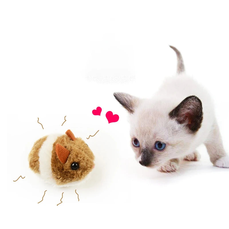 Plush Moving Mouse Cat Toy