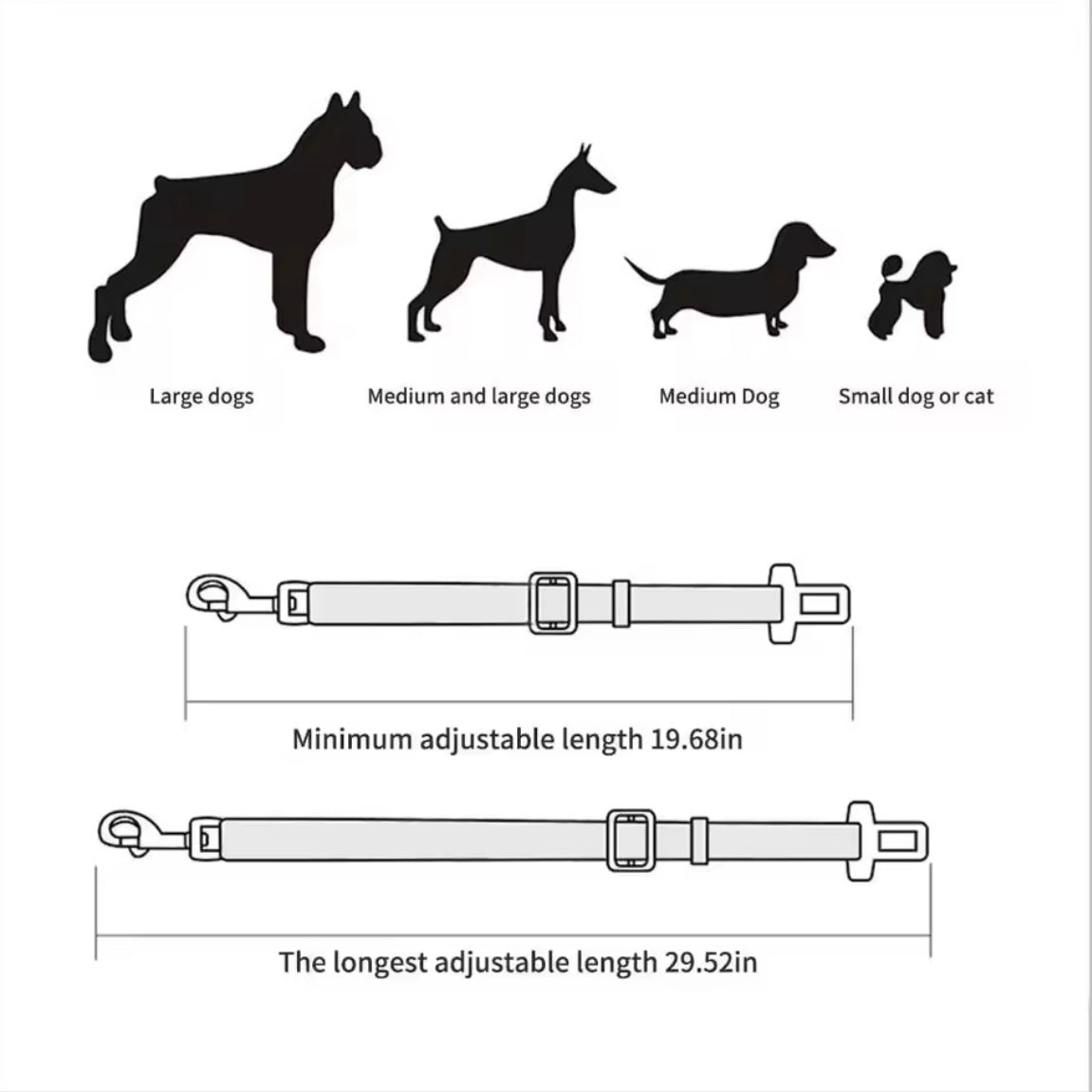 Adjustable Pet Car Seat Belt
