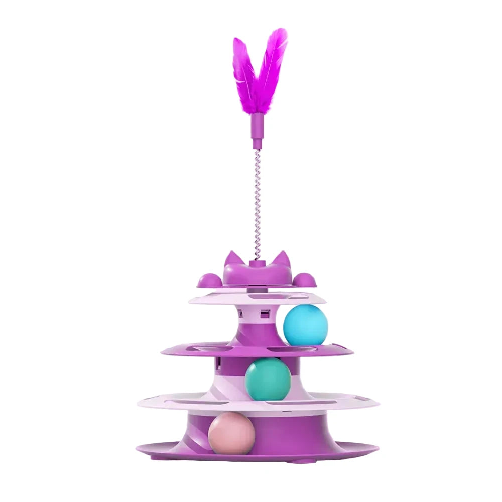 Interactive Cat Turntable & Wand Toy