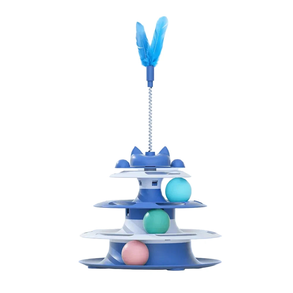 Interactive Cat Turntable & Wand Toy