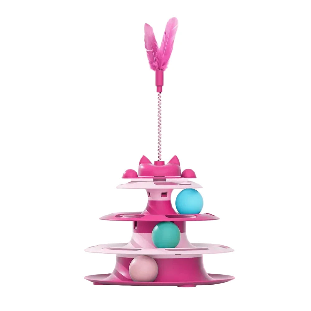 Interactive Cat Turntable & Wand Toy