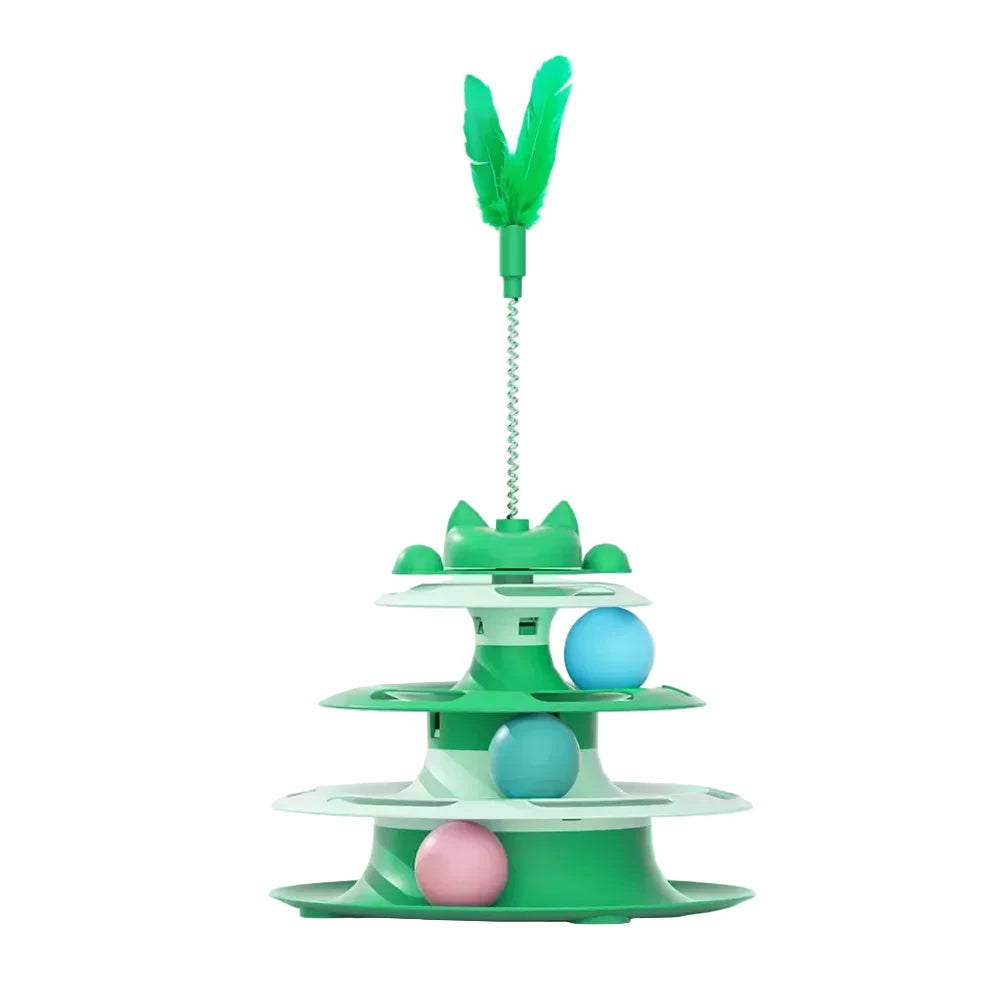 Interactive Cat Turntable & Wand Toy